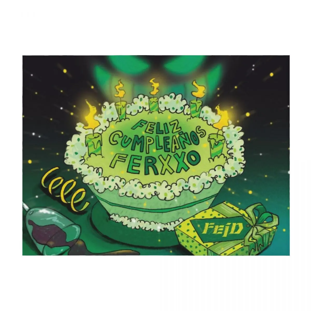 

Feid Feliz Cumpleanos Ferxxo Throw Blanket Decorative Throw manga halloween Travel Blankets