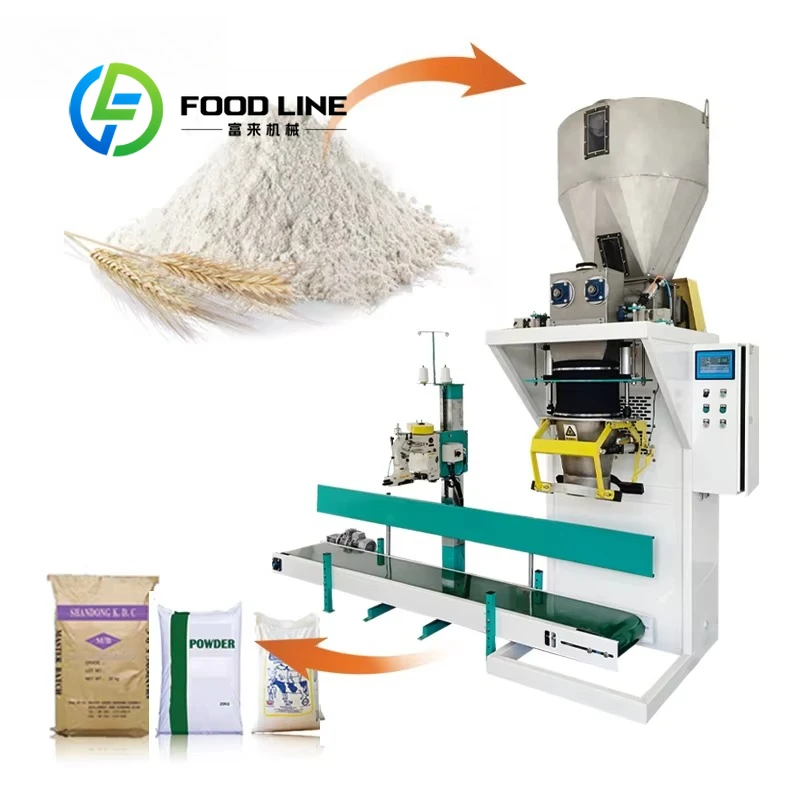 Weighing Filling Sealing Packaging Machine 5-50kg Spice Milk Powder Wheat Flour Semi Automatic Multifunctional Customize