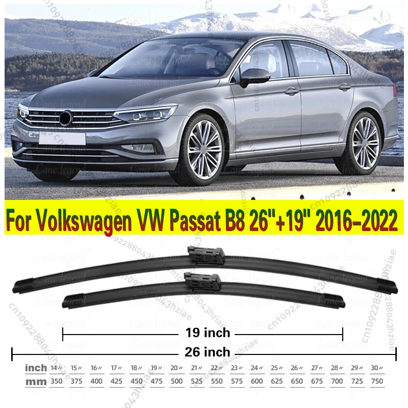 

Car Wiper Blade For Volkswagen VW Passat B8 26"+19" 2016-2022 Windscreen Windshield Wipers Blades Window Wash Car Accessories