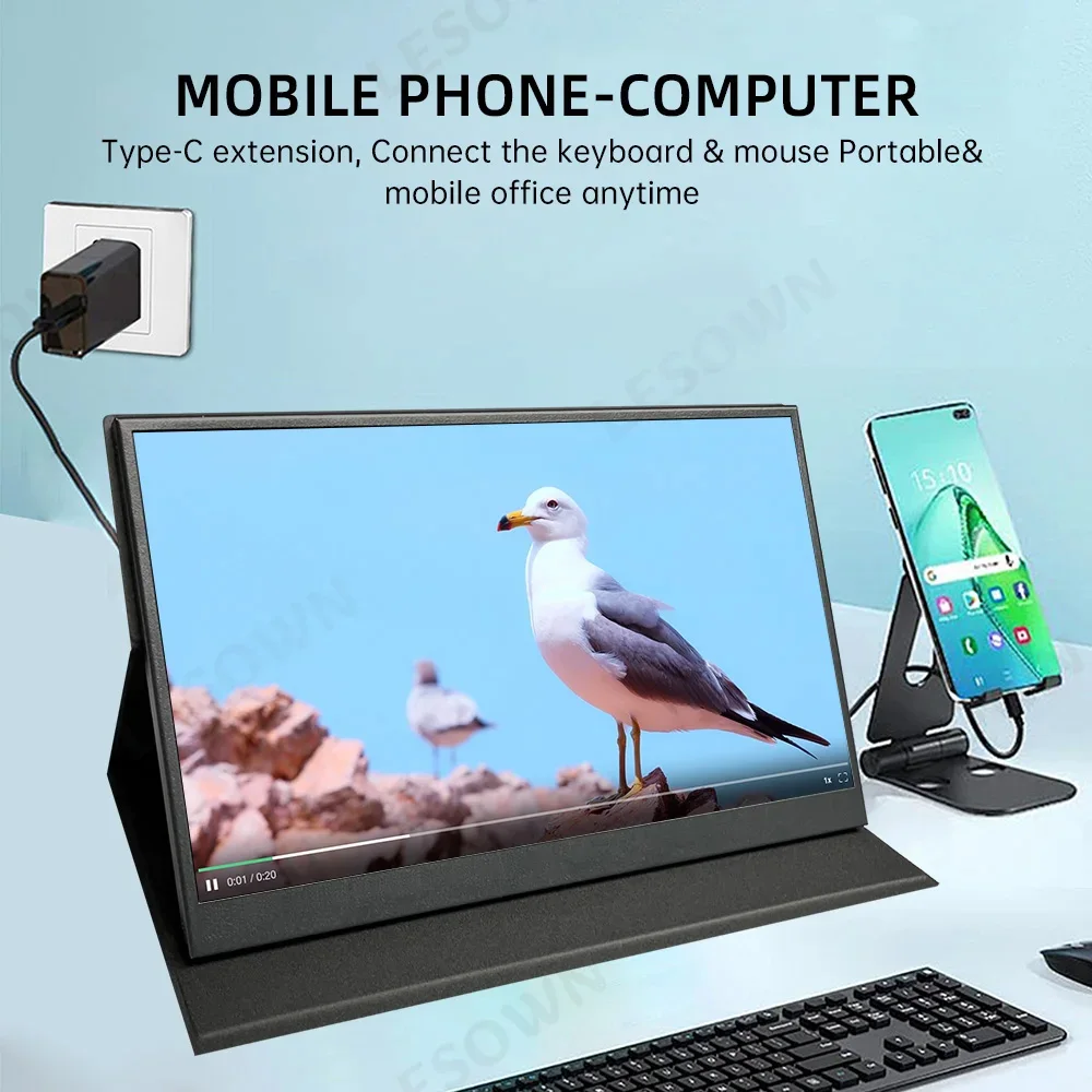 11.6 بوصة المحمولة Monito HDR 16:9 الضوء الأزرق المنخفض مع فتحة VESA لـ XBox PS4 / 5 التبديل الهاتف الخليوي الكمبيوتر المحمول تمديد