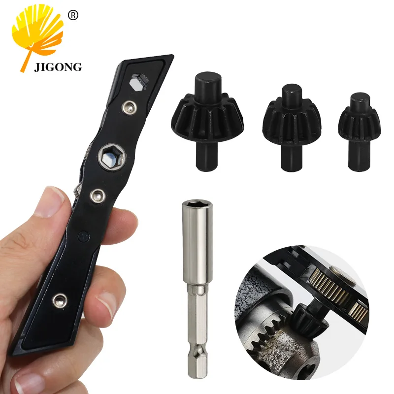 Bidirectional Ratchet Wrench Set Elastic Clamp Key Detachable Hand Drill Clamp Forward Reverse Steering for Home Repair Tool Set