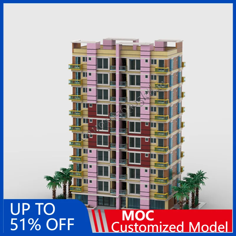 12471 PCS 하우스 스트리트 럭셔리 콘도 MOC 맞춤형 모듈식 블록 창의적 디자인 교육용 DIY 조립 장난감 선물