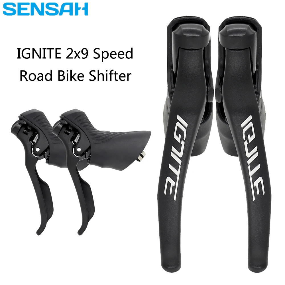 SENSAH IGNITE Road Bike Shifters 2x9 Speed Brake Lever 18v Bike Derailleur for Shimano Sora Tiagra Claris