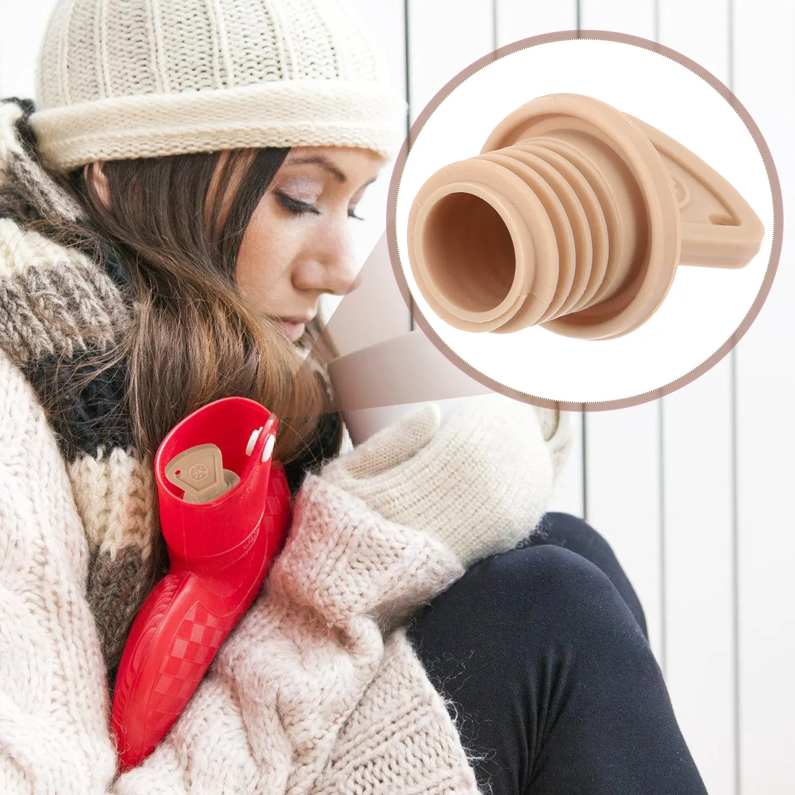 2pcs Water Bag Stoppers Sealing Anti leak Plug Sack Hot Water Small Rubber Health Care view 2