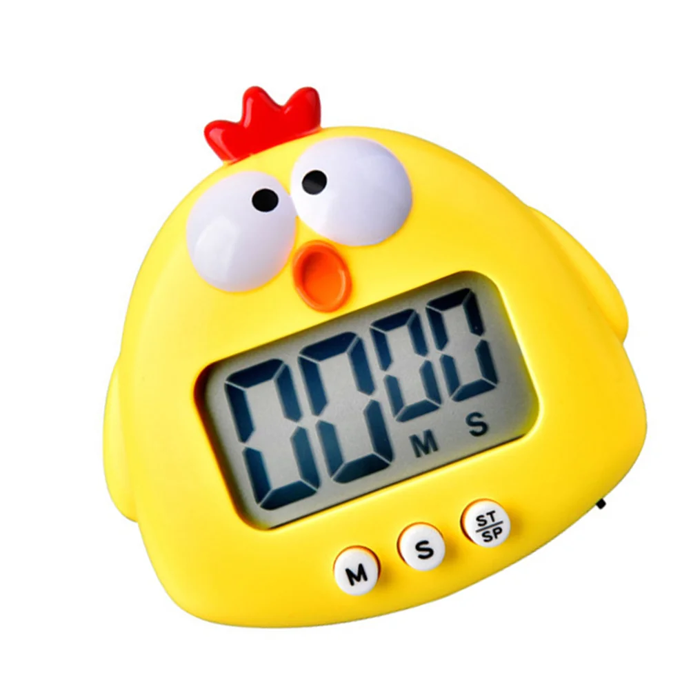 

Cute Plastic Yellow Chick Timer Cartoon Countdown Clock for Kitchen Baking Cooking Home Office Student Teacher Classroom