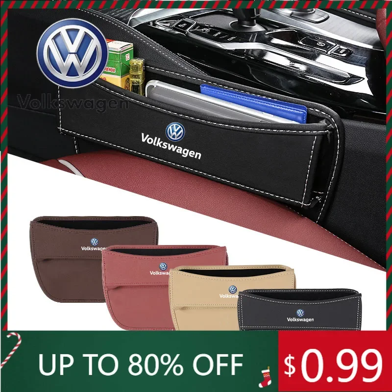 

For VW Volkswagen Jetta MK5 Golf PU Leather Car Seat Storage Bag Multifunctional Gap Organizer Box For Volkswagen Scirocco GTI T
