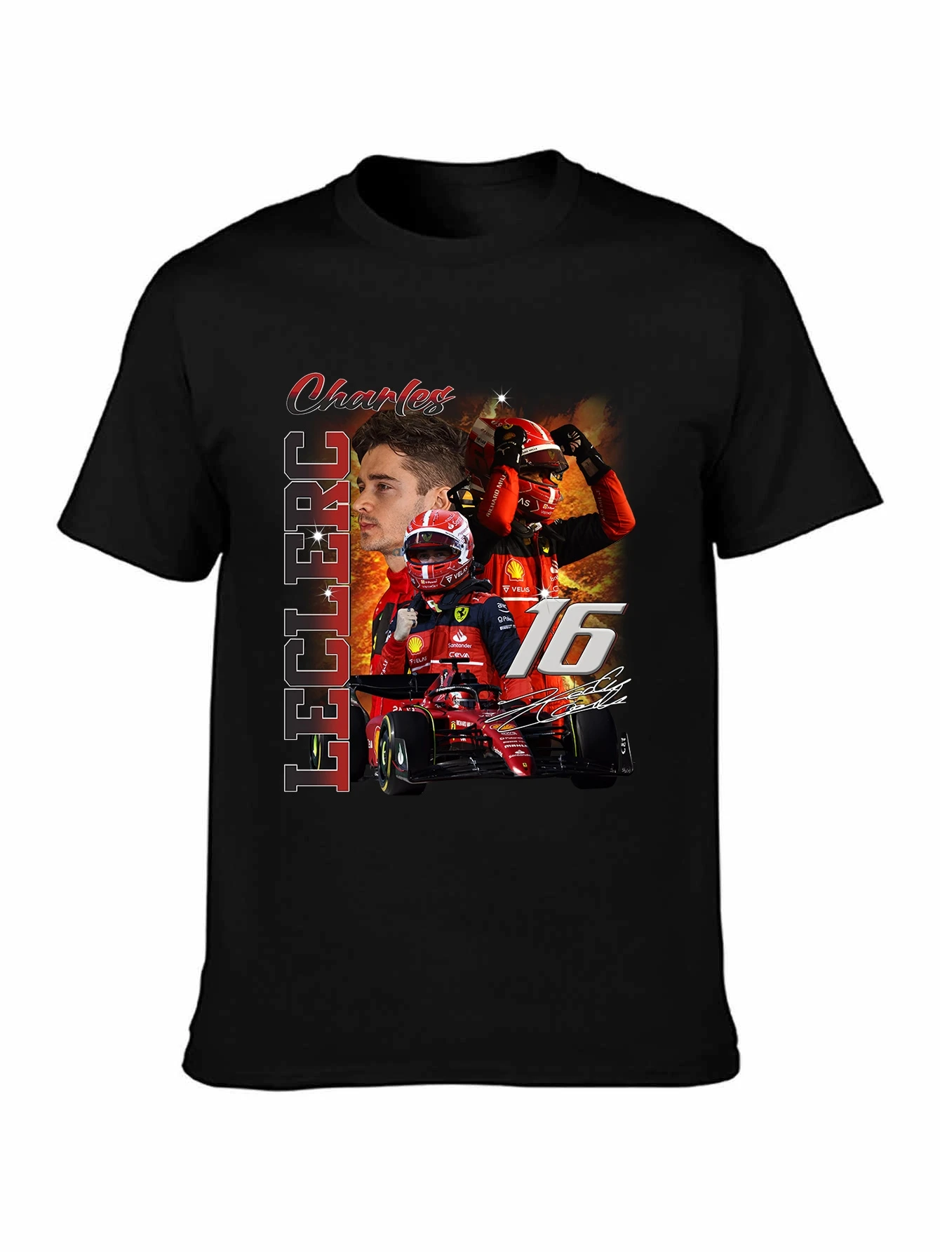 تي شيرت تشارلز لوكلير المحدود تي شيرت للجنسين تي شيرت كبير الحجم SD007 #1