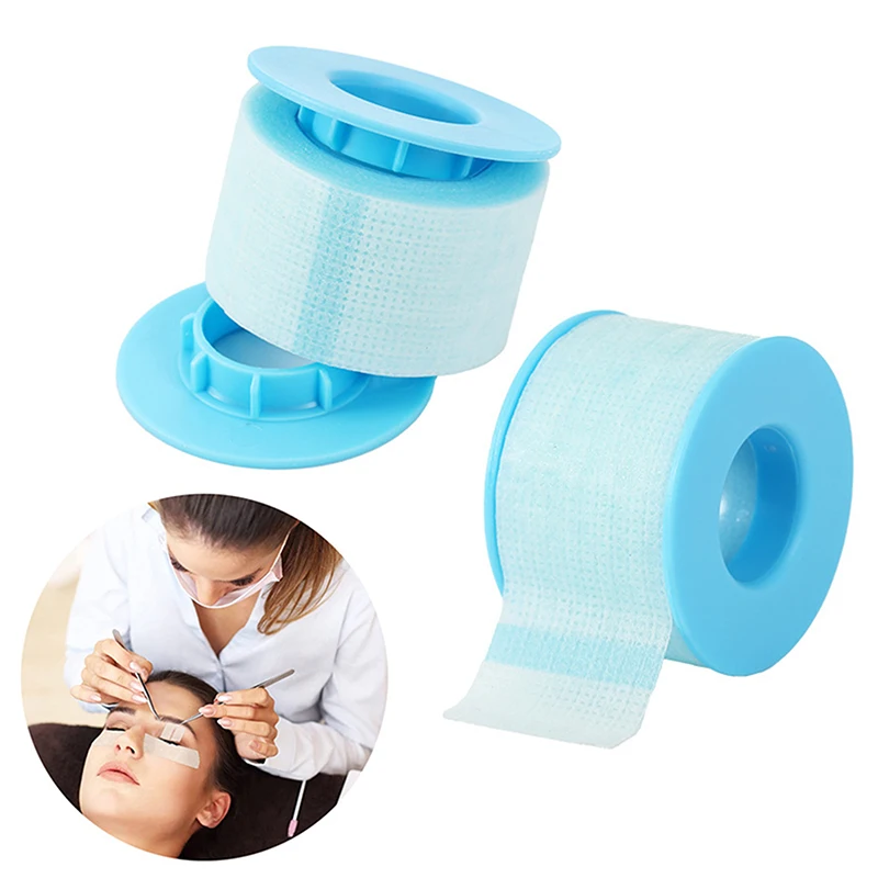 2 Rolls Wimperverlenging Gel Tape Anti-allergie Ademende Micropore Stof Tape Niet-geweven Tape Voor Enten Valse Wimper patch