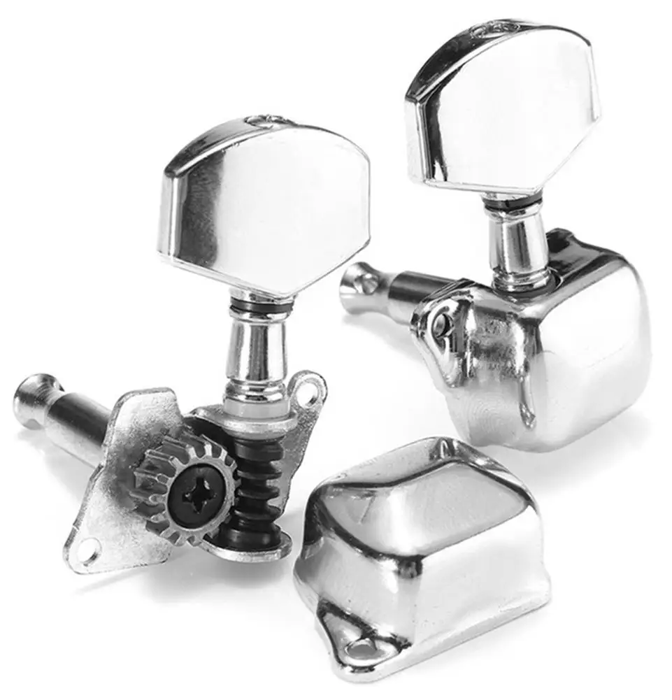 2026 ضبط الغيتار أوتاد رؤساء آلة مفتوحة المستقبلون مفاتيح البيضاوي زر الصوتية لأجزاء الغيتار الشعبي أجزاء زر سلسلة الغيتار #3