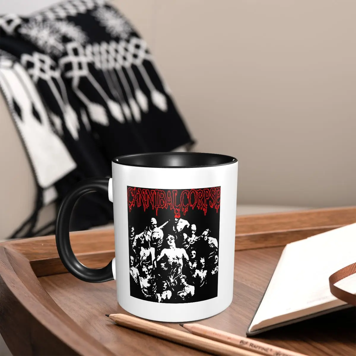Cannibal Corpse Death Metal Music Band Mug Funny Ceramic Coffee Cups Tea Mugs Milk Cup Drinkware Gift for Friends