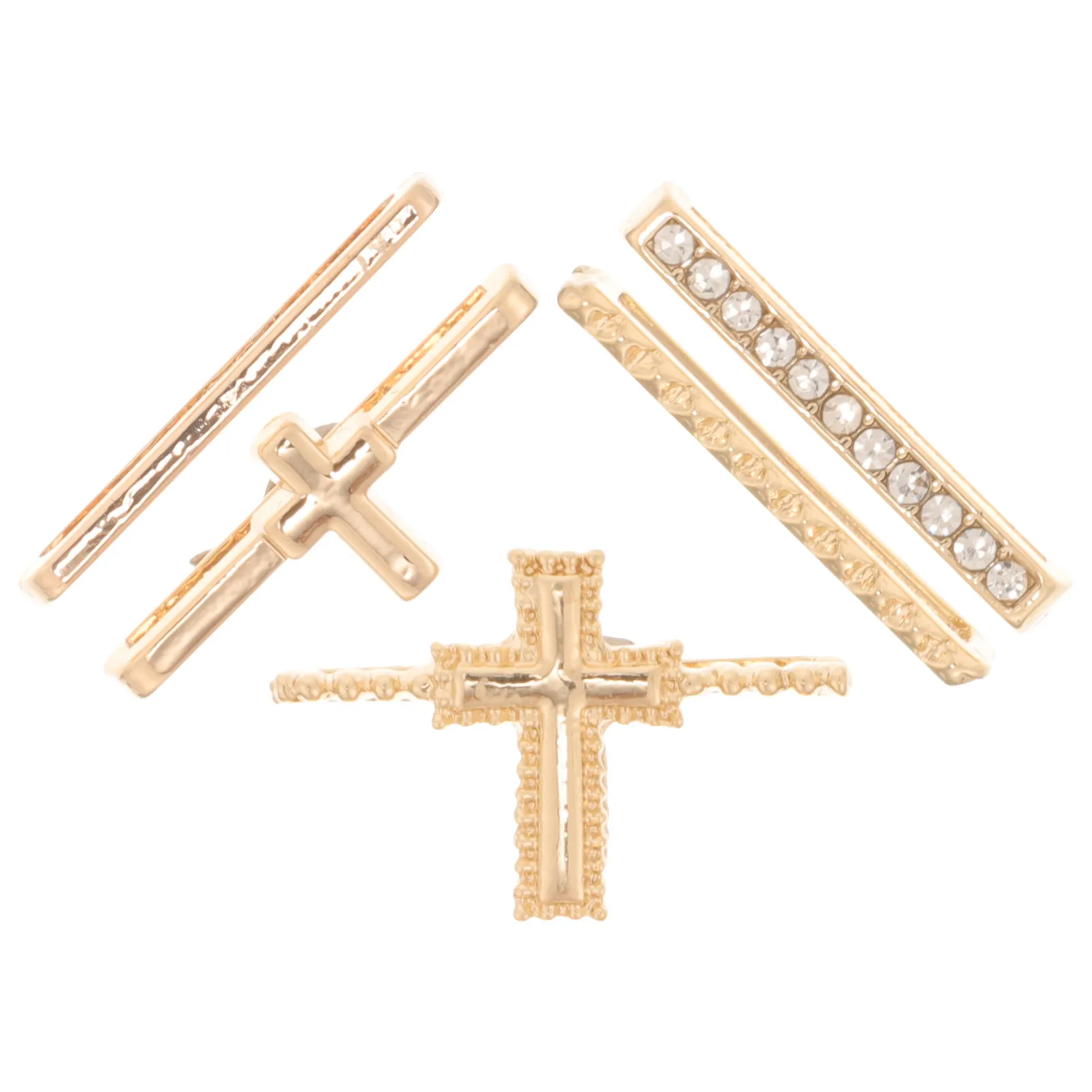 

5Pcs Watchband Charms Metal Decorative Rings for Watch Strap Stylish Cross Element Charm Trendy Fashion Accessory for