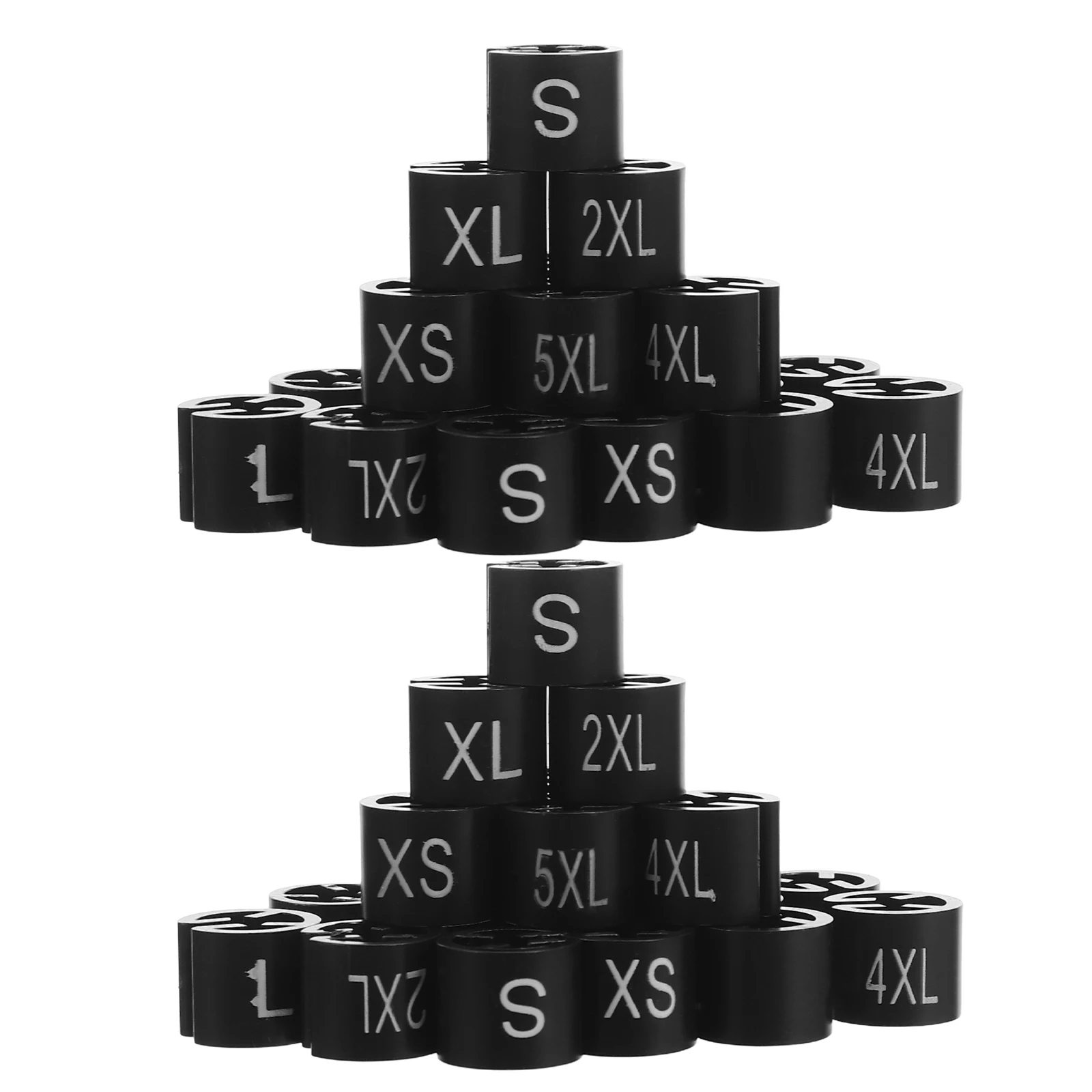 

200Pcs Plastic Clothes Hanger Size Markers Round Clips for Shirts Pants Garment Organizing Retail Use Clothes Hanger Markers