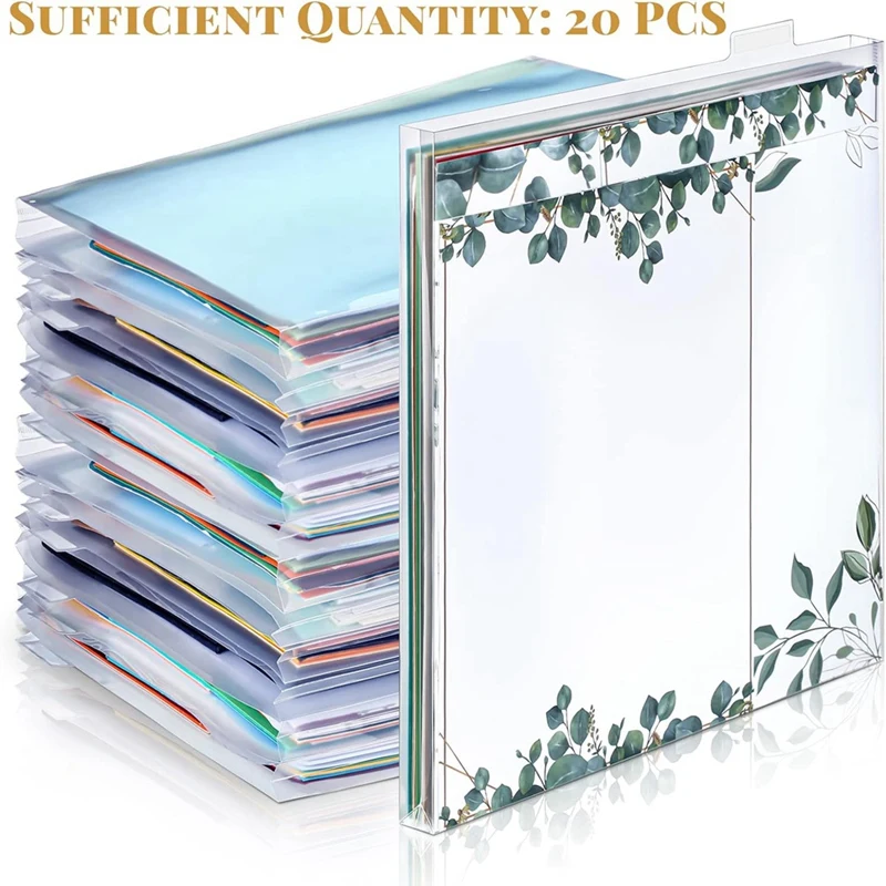 12X12 Scrapbook Paper Storage Organizer Clear Loading Files Plastic Paper Holder For Holding Paper Photos Vinyl Paper