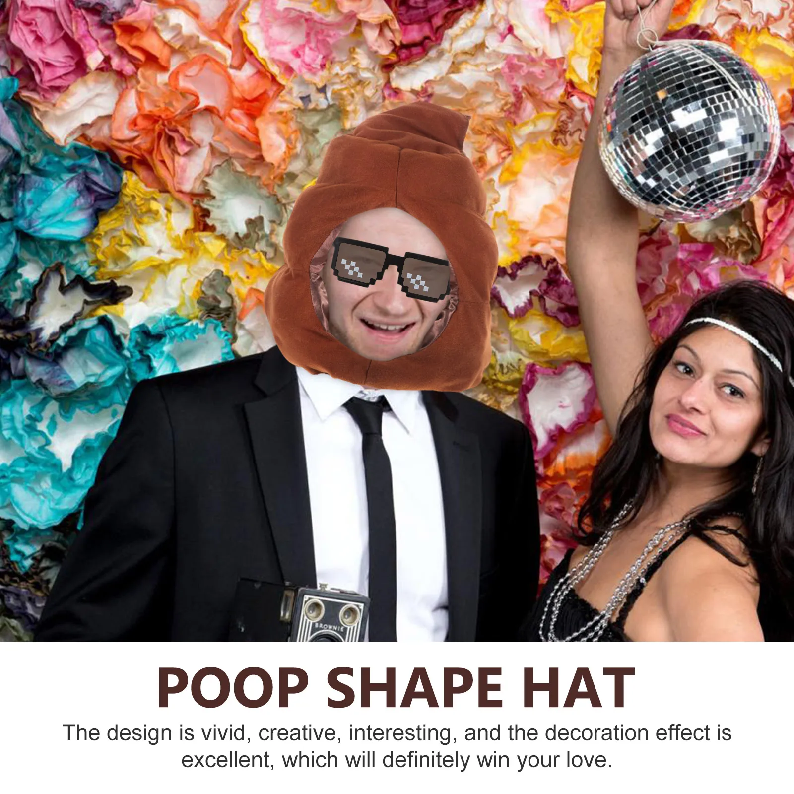 قبعة كبيرة على شكل أنبوب للمراهقين، قبعات رأس لعبة بني فاتح مضحكة للهالوين للبالغين