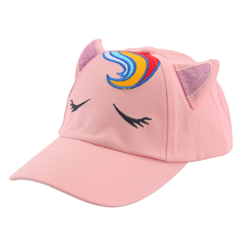 Cappello da sole per bambina cappello da camionista per bambini unicorno berretto da Baseball per ragazzi cappellini Snapback regolabili carini