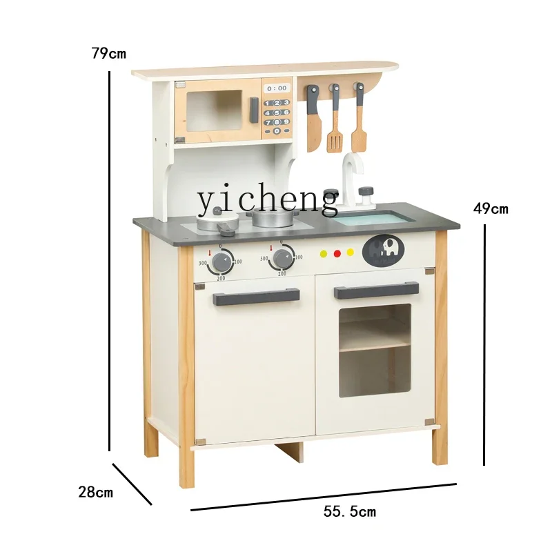 Tqh enfants jouer maison cuisine jouet Simulation outil cuisson en bois ustensiles de cuisine cadeau d'anniversaire