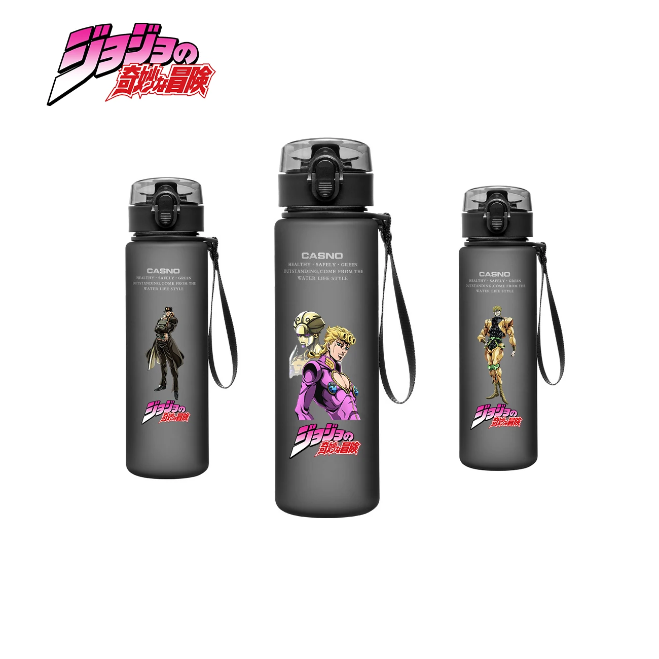 JoJo Bizarre Adventure Anime Water Bottle 560ML Jonathan Joestar Joseph Star Platinum Large Portable Travel Sports WaterCup Gift