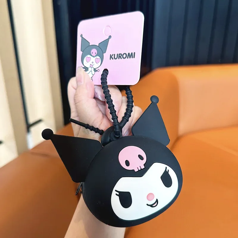 Sanrio Kuromi My Melody Cinnamoroll Pochacco PomPomPuri Coin Purse Kawaii Headphone Bag Delicate A Girl's Heart Bag Pendant