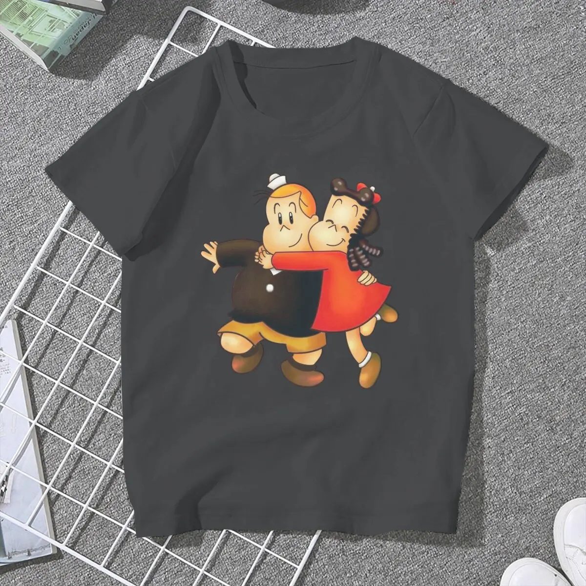 Women\'s Toby T Shirts Little Lulu Cartoon Pure Cotton Tops Novelty Short Sleeve Round Collar Tee Shirt Classic T-Shirts