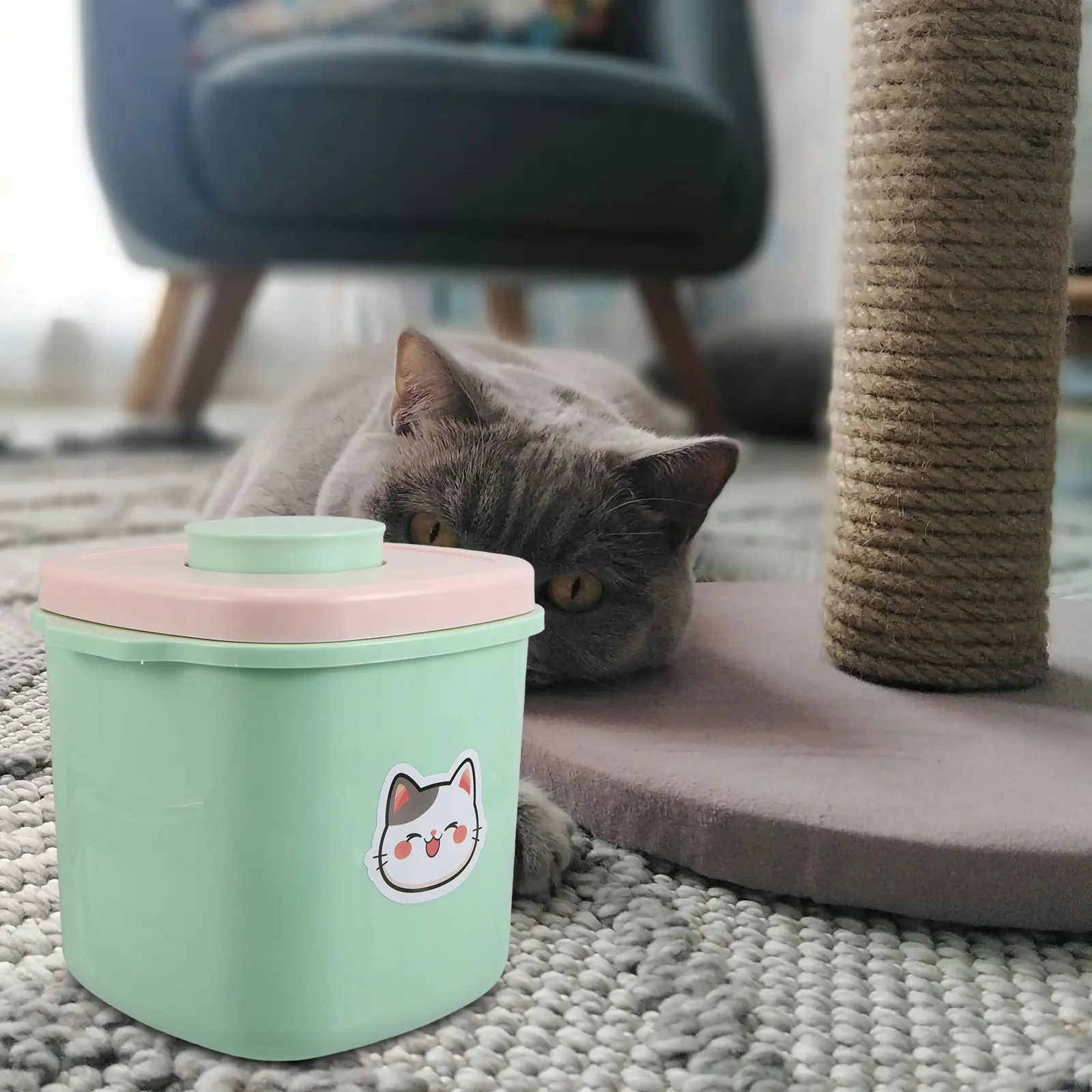 

Контейнер для хранения корма для собак и кошек, герметичный, с отрицательным давлением, пластиковый, 3 л, для кухни и путешествий