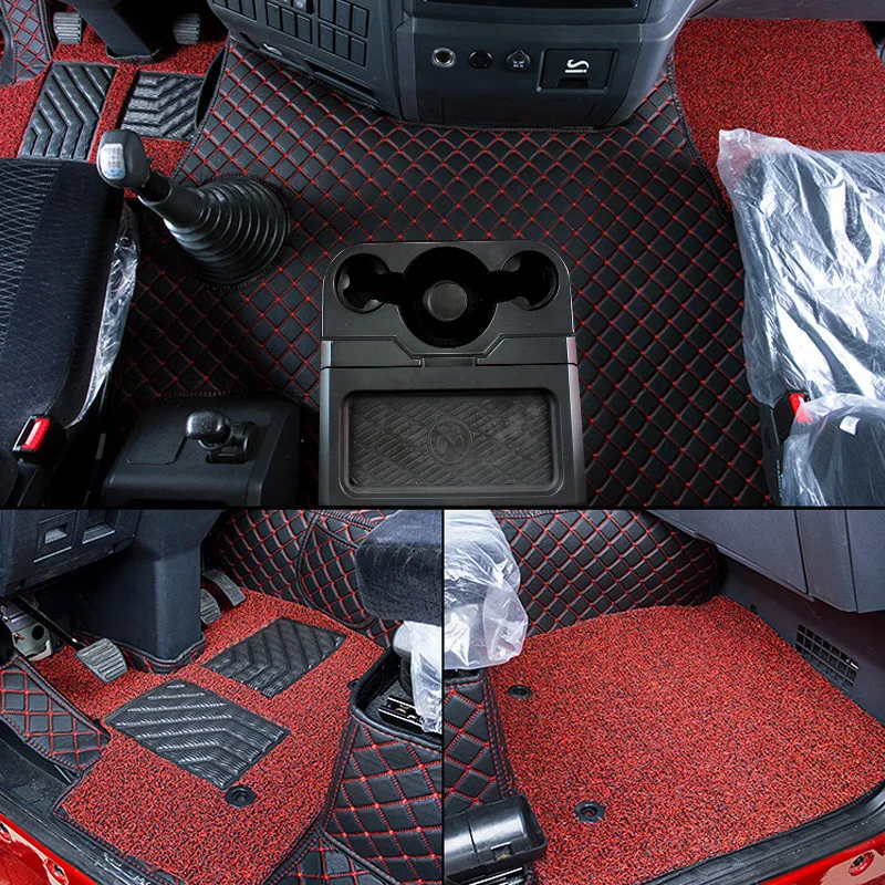 Foor Mats for Shacman X3000 Special Full Surround Foot Pad Cab Interior Leather Single Layer Decoration Supplies