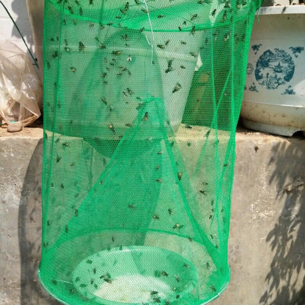 Reusable Insect Trap Cage Hanging Folding Set Net Fly Catcher Killer Control for Household Bedroom Protection
