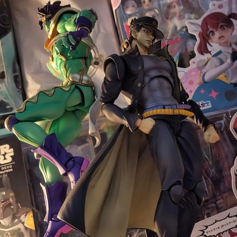 Jojo'S Bizarre Adventure Star Platinum Jotaro Kujo Anime BIG Superimage Mobile Articulated Action Figure Model Kit Ornament Toys