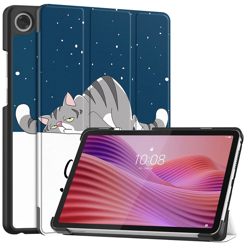 

Case For Lenovo Tab One TB305ZU/TB305FU 8.7 Cover Tri-Folding Magnetic PU Hard Back Stand Shell For Lenovo Tab K9 Case 8.7 inch