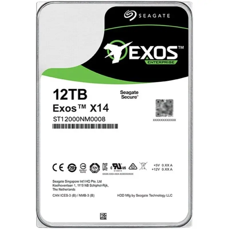 FOR Seagate Exos 12TB NAS Internal Hard Disk HDD 3.5in SATA 7200 RPM (ST12000NM0008) NEW