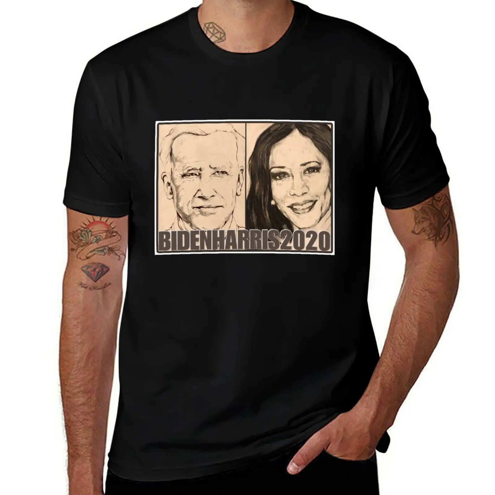 

man HANDDRAWN BIDENHARRIS2020 t shirt shirt slim man shirts T-Shirt designer t fit T-Shirt for t luxury man IMAGES