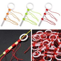 50pcs Plastic Cotton Thread Bobber Looper Cotton Thread 3Colors Fishing Bobber Float String Rope Buoy Fishing Float