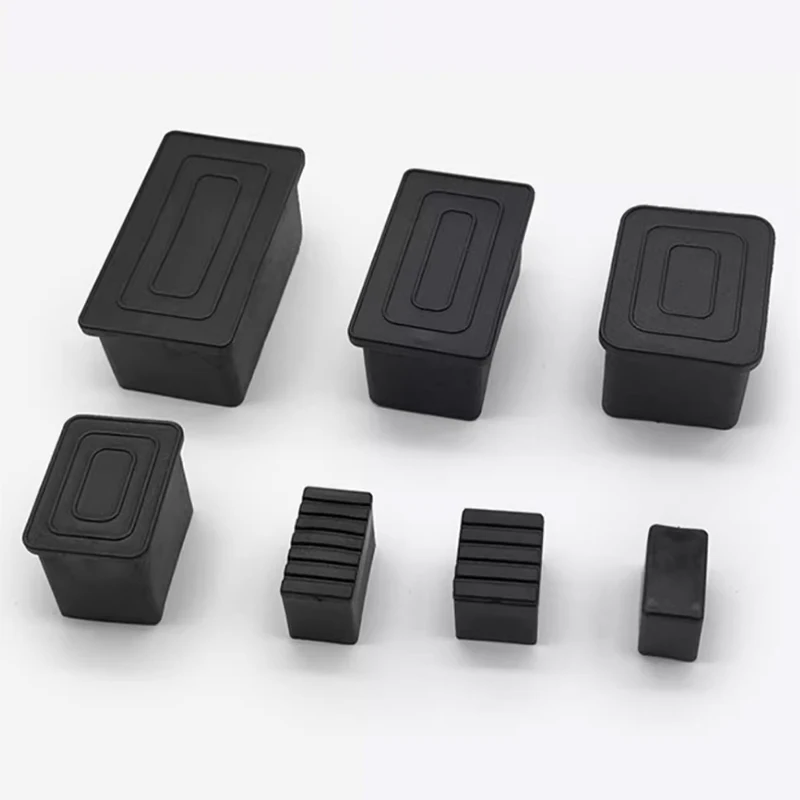 PVC Black Furniture Table Foot Tip Chairs Legs Pad Protector Cover Square/Round Caps Pipe Plug Lid Tube Hole Protection End Cap