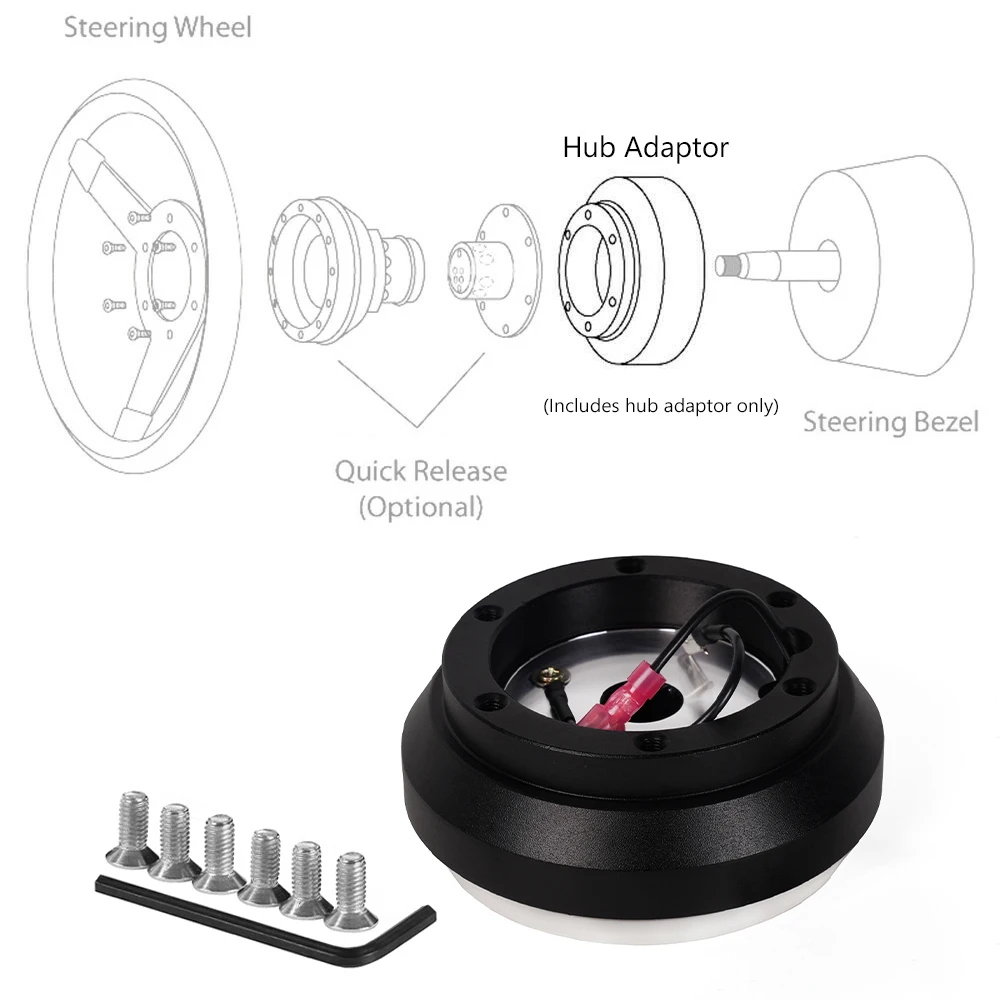 ZSRacing 120H Steering Wheel Short Hub Adapter 6 Hole For Camry Corolla Tacoma Yaris 4Runner QR009