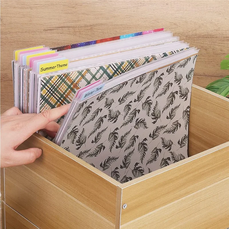 VO-32Pieces 스크랩북 라벨 디바이더 세트 30.48X30.48Cm 스크랩북 종이, 카드 재고 분할용