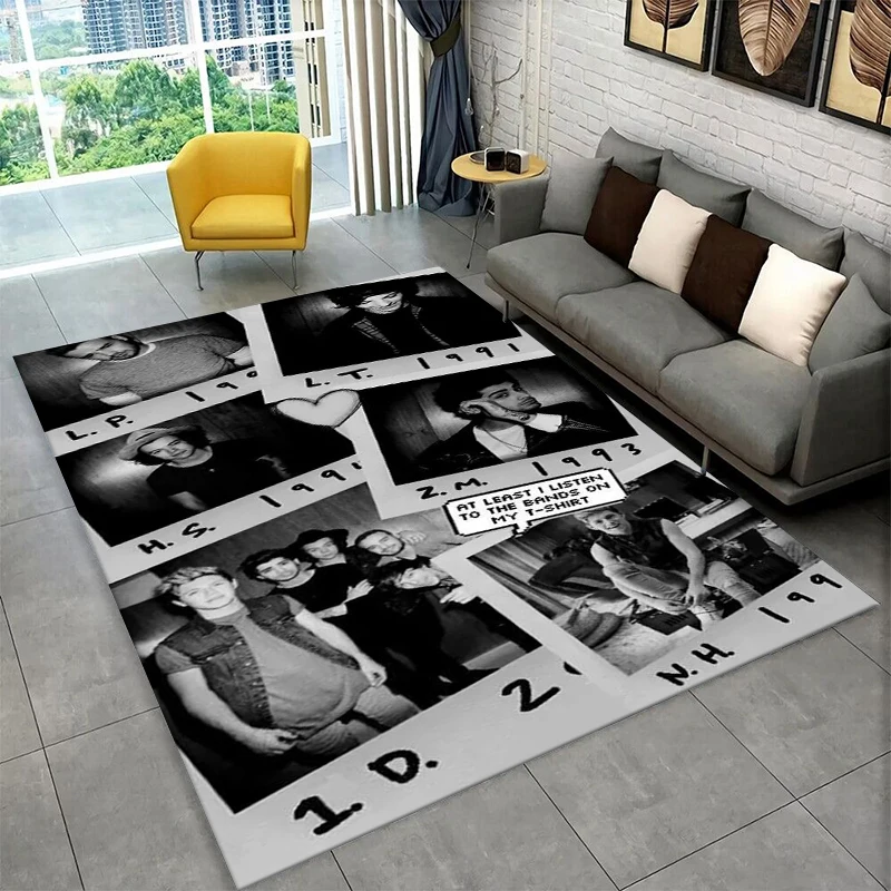 HD One D-Direction Singer 1D Non-Slip Area Rug for Living Room Bedroom Playroom,Decorative Carpet Floor Mat Home Decor Holiday