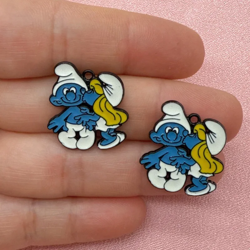 10 Stück Cartoon Anime DIY Schmuckzubehör Legierung Emaille-Anhänger Schlüsselanhänger Ohrringe Taschenanhänger