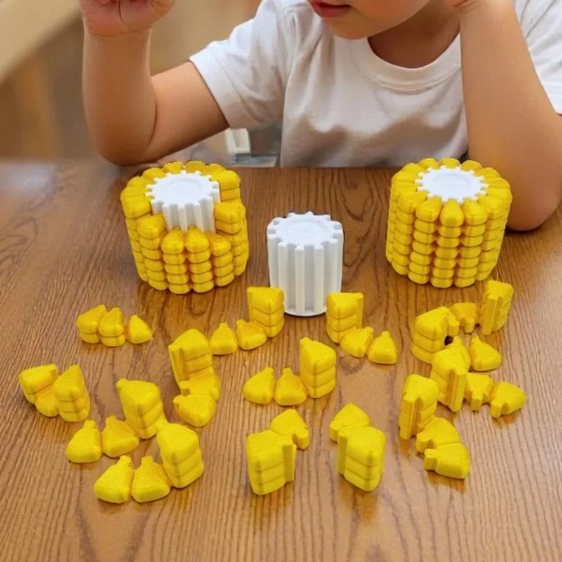 3D Printed Corn Puzzle Fidget Toy Model Simulation Corn Jigsaw Puzzle Game Office Desktop Ornament New Year Gifts Crafts Gift
