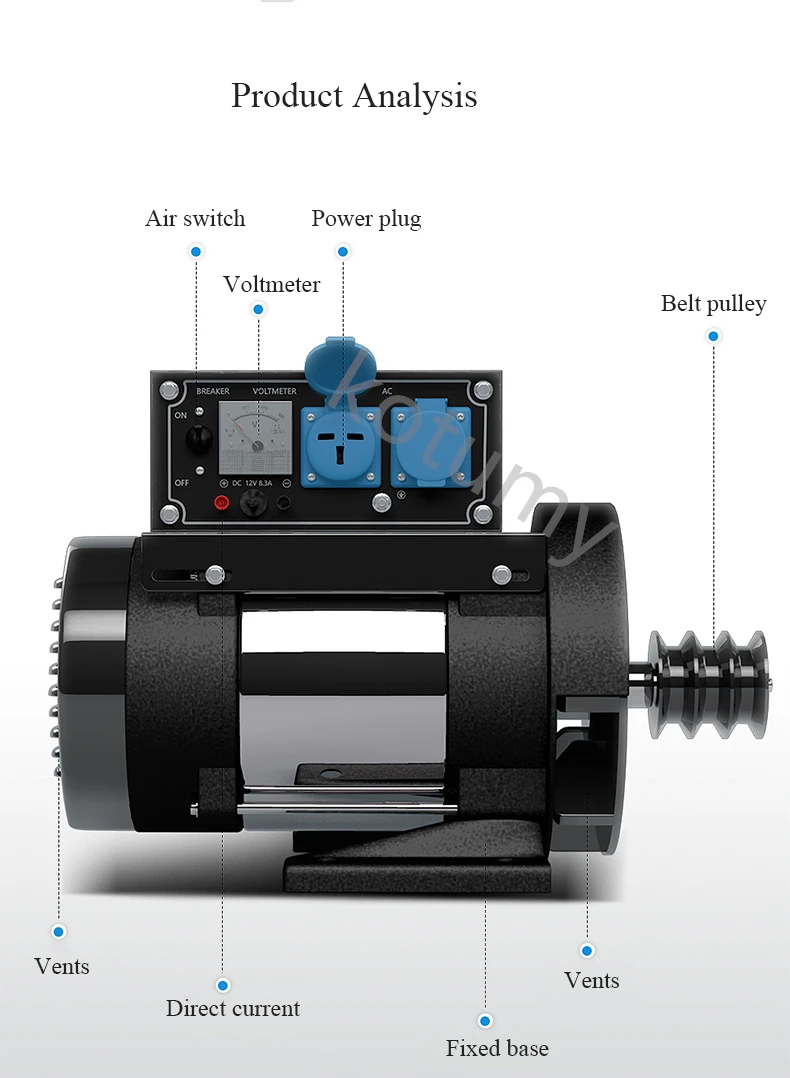 3KW/10KW Small Diesel Generator Set Single-Phase Single-Engine Gasoline Generator All Copper Motor