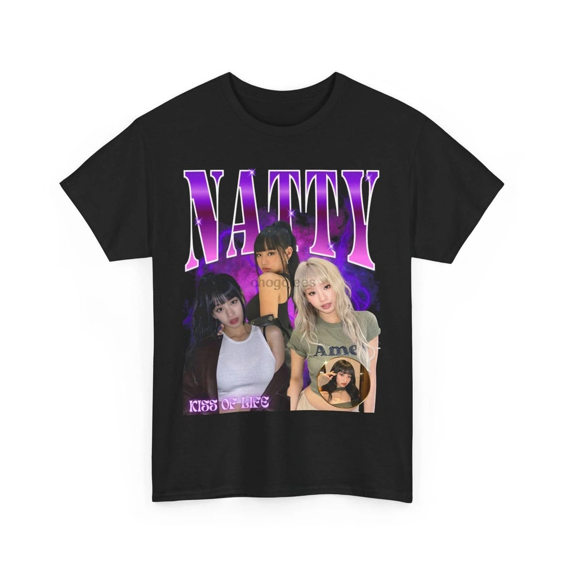 Kiss of life Natty Retro 90s Bootleg Tee - Kiss of Life Shirt - Kpop T-shirt - Kpop Merch - Kpop gift for her or him - Natty Shi