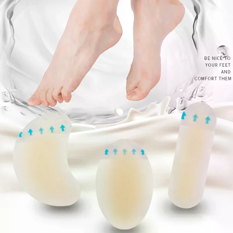 24 pçs blister emplastros invisível hidrocolóide gel blister bandagens almofada para calcanhar pé dedo do pé e guarda pele