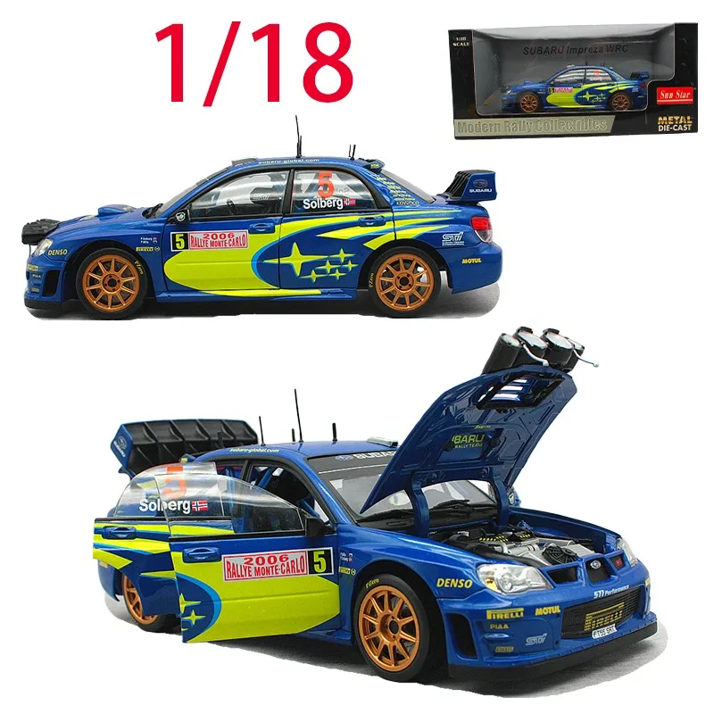 Sunstar Diecast 1/18 مقياس سوبارو سبيكة سيارة نموذج سوبارو امبريزا WRC 2006 لعب المركبات لعب للأولاد مجموعة الصندوق الأصلي #1