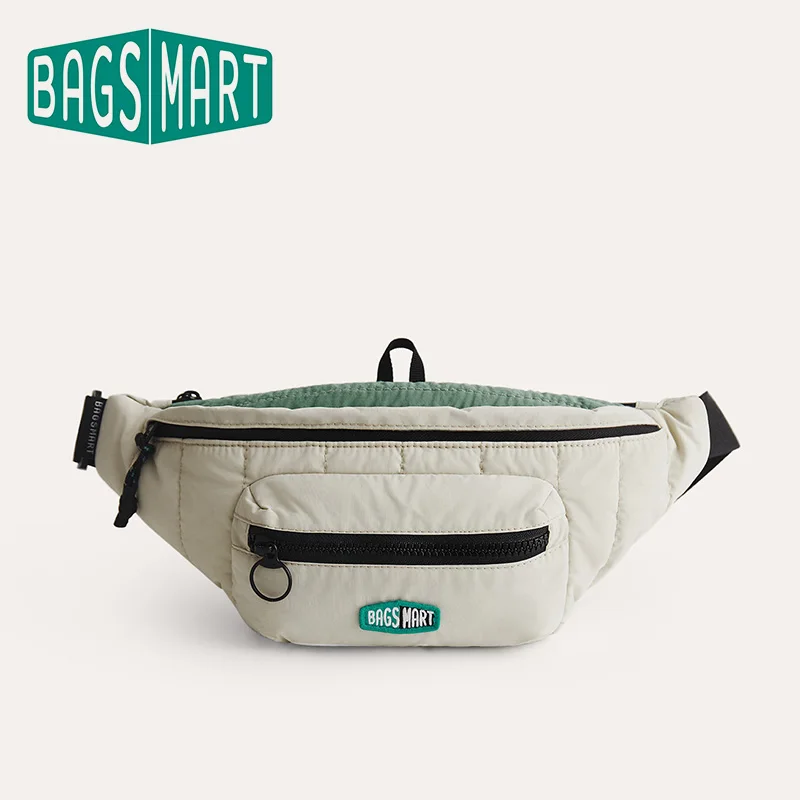 BAGSMART Walker Fanny Pack Water-Resistant Slingbag Small Crossbody Bag with Adjustable Strap and Multiple Compartments