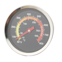 Stainless Steel BBQ Smoker Grill Thermometer Temperature Gauge 50-800 Degrees Fahrenheit 10-400 Degrees Celsius Instant Read