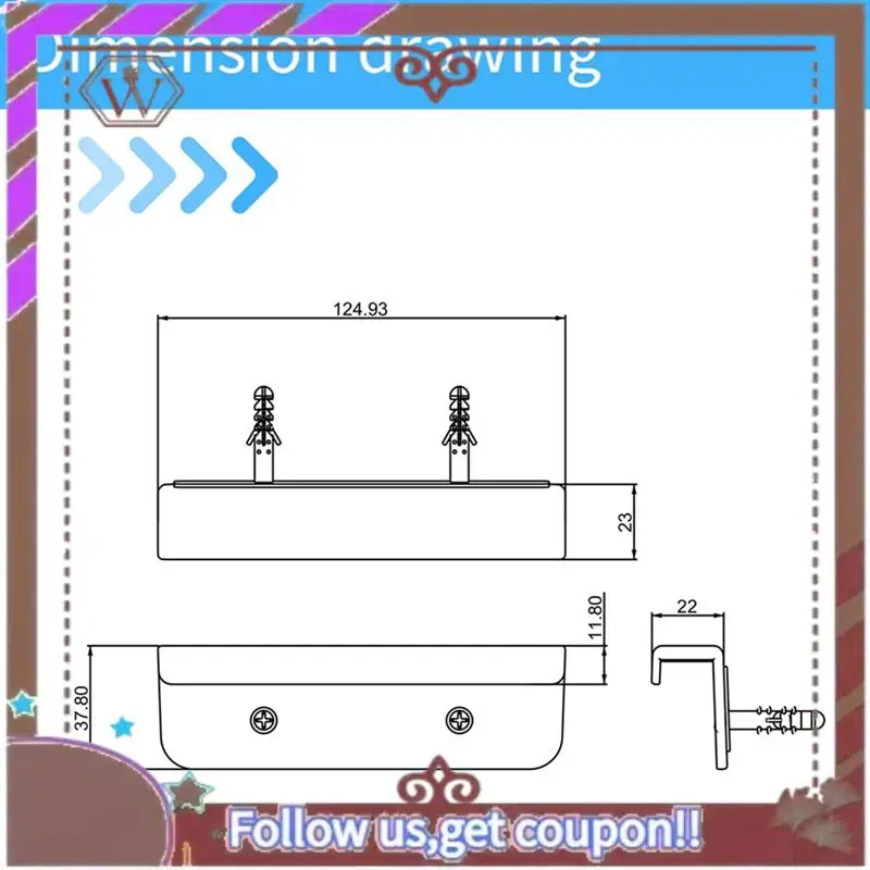 حامل تابلت ABBG مثبت على الحائط بواسطة حامل لوحي لاصق أو لولبي لهاتف Samsung/Kindle/E-Reader