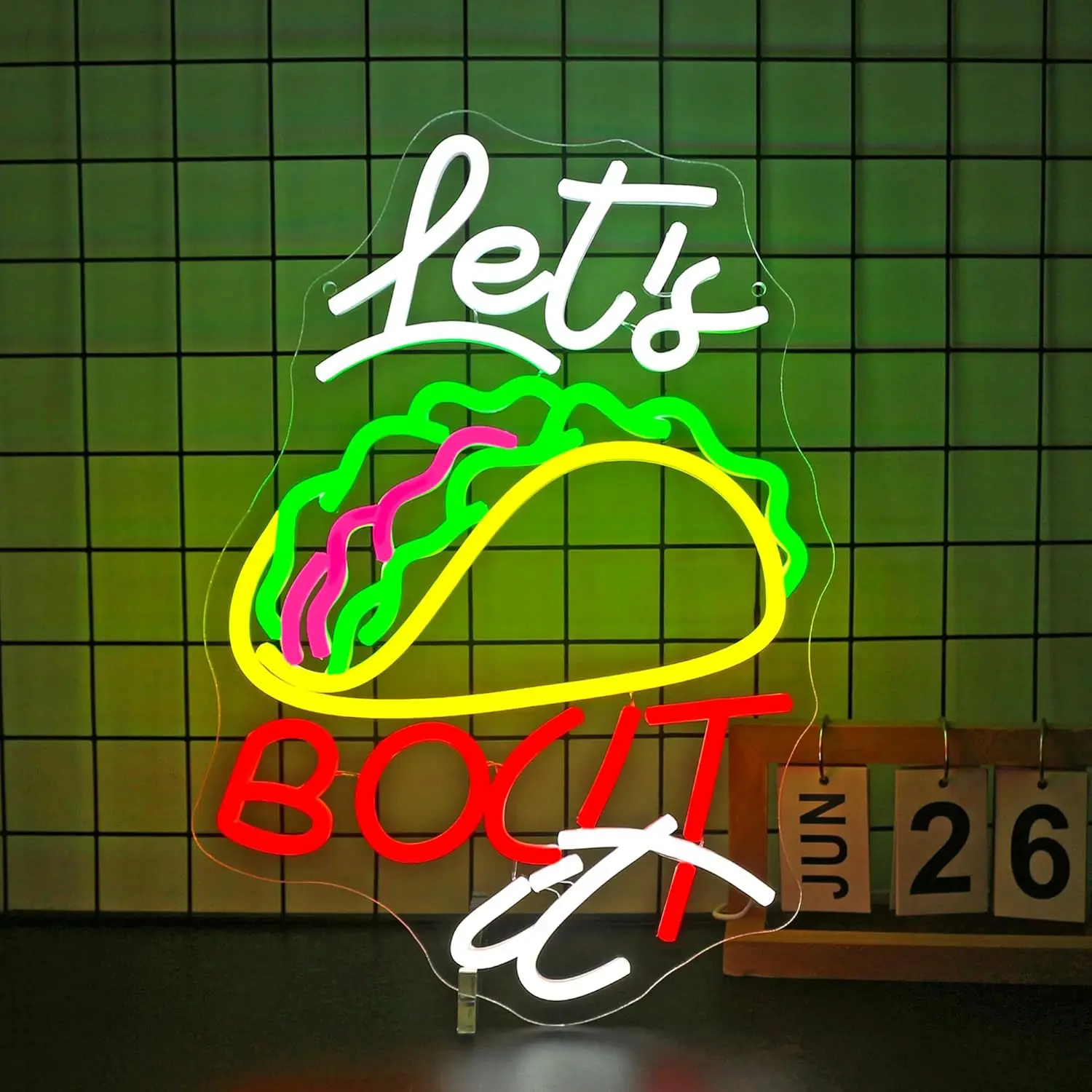 

Неоновая вывеска «Тако» с USB-подсветкой для мексиканского ресторана, вечеринки, бара, декора спальни, персонализированный неоновый подарок, бизнес-неоновая подсветка