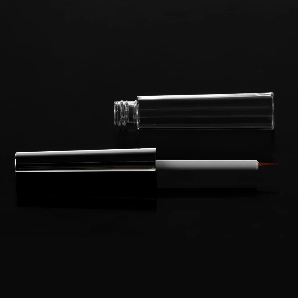 Frasco de tubo de creme de rímel vazio + recipiente de frasco de delineador com funis de varinha