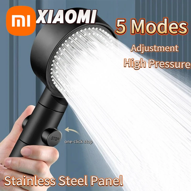 Xiaomi Shower Head 5 Modes Water Saving Adjustable High Pressure Showerhead Handheld Spray Hangable Bathroom Accessories