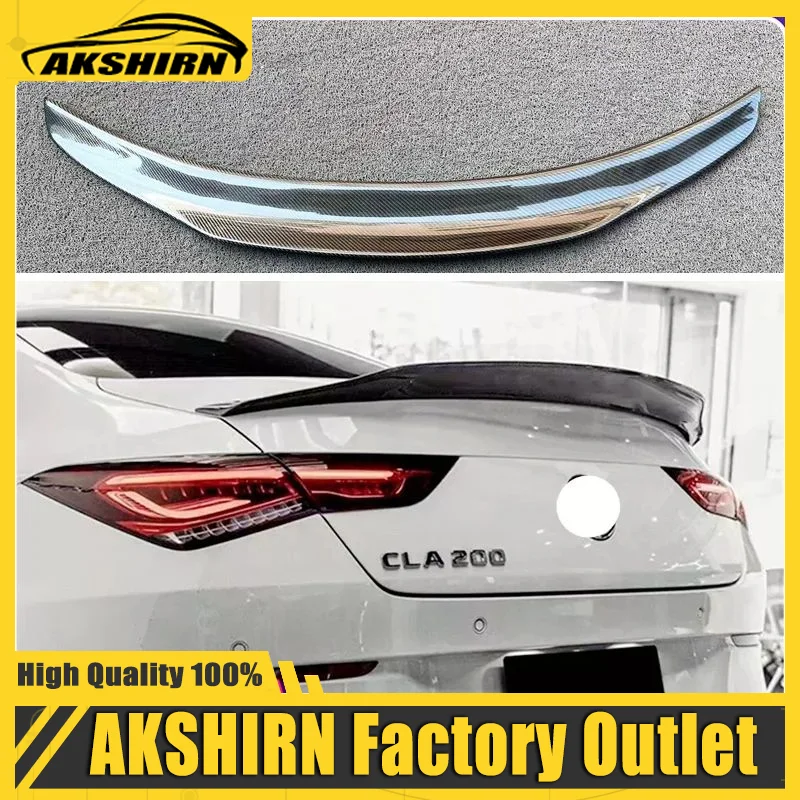 For Mercedes-Benz CLA W118 C118 PSM Style Carbon Fiber Rear Spoiler Trunk Wing 2019-2024 FRP honeycomb Forged