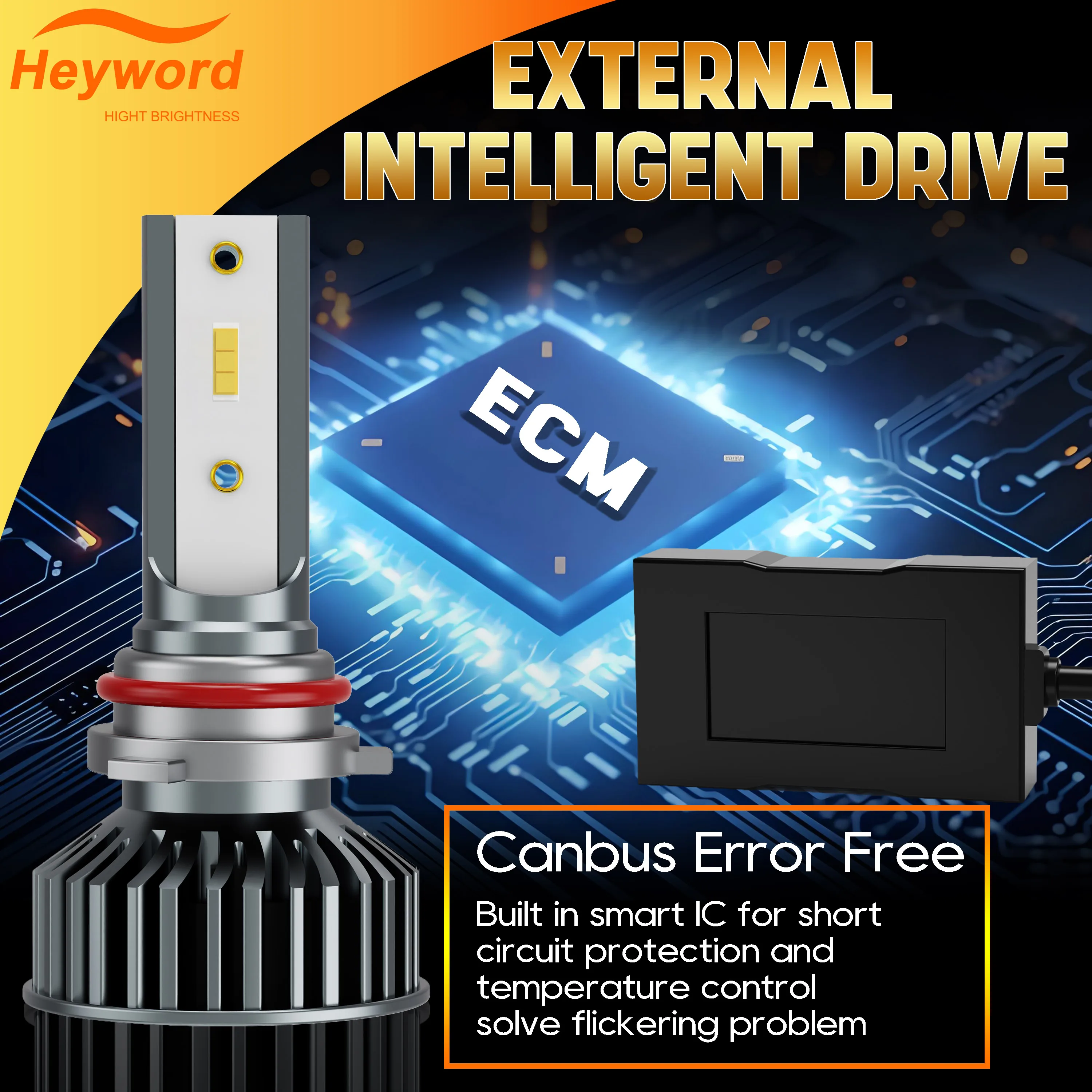 Heyword New 2pcs H11 H4 Led Headight CSP High Power Automoitve 6000K 8000K Car Led Headlights 9005 9006 H7 Headlamps