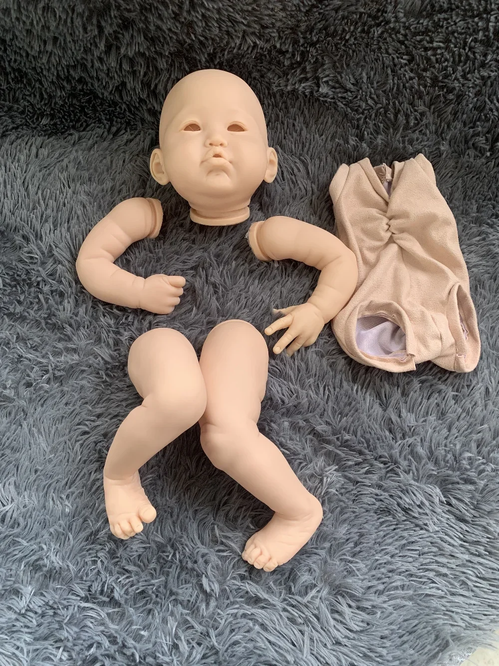 22inches Reborn Doll Kit Lea Unfinished Unpainted Doll Parts DIY Blank Kit Toy Handmade DIY Doll Mold Fresh Color Bebe Reborn